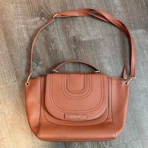 Brown LOUME Cross Body or Shoulder Bag w/ Adjustable Straps.